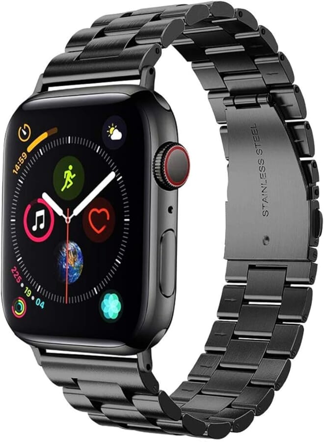 eWINNER stainless steel band smartwatch replacement strap compatible with Apple watch Ultra iwatch Series 8/7/6/5/4/3/2/1 SE 49mm 45mm 44mm 42mm 41mm 40mm 38mm